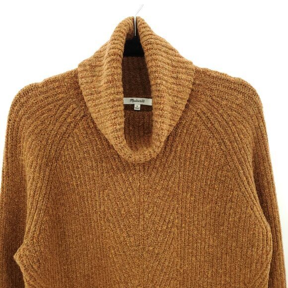 Madewell Mercer Turtleneck Sweater in Coziest Yarn M Heather Cider (Orange/Tan) - Picture 6 of 15